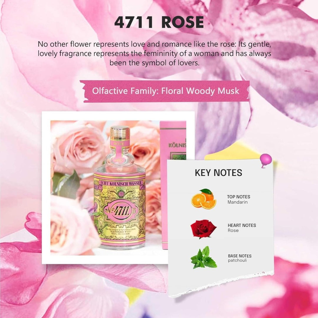 4711 Floral Rose Eau De Cologne 100ml - Fragrance London