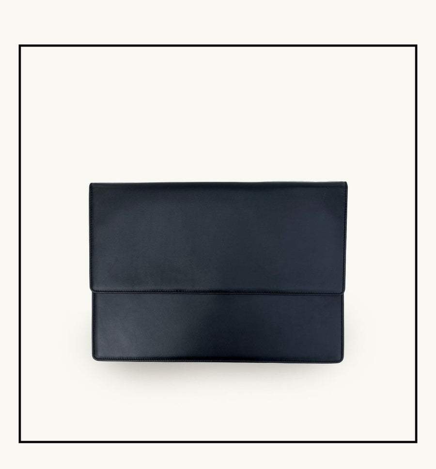 Apatchy London Black Leather Laptop 13 - 14 inch Sleeve - Fragrance London