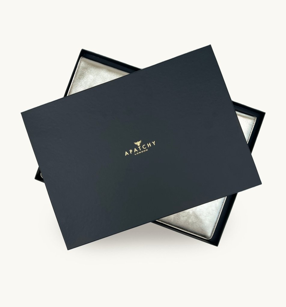 Apatchy London Gold Leather Laptop 13 - 14 inch Sleeve - Fragrance London