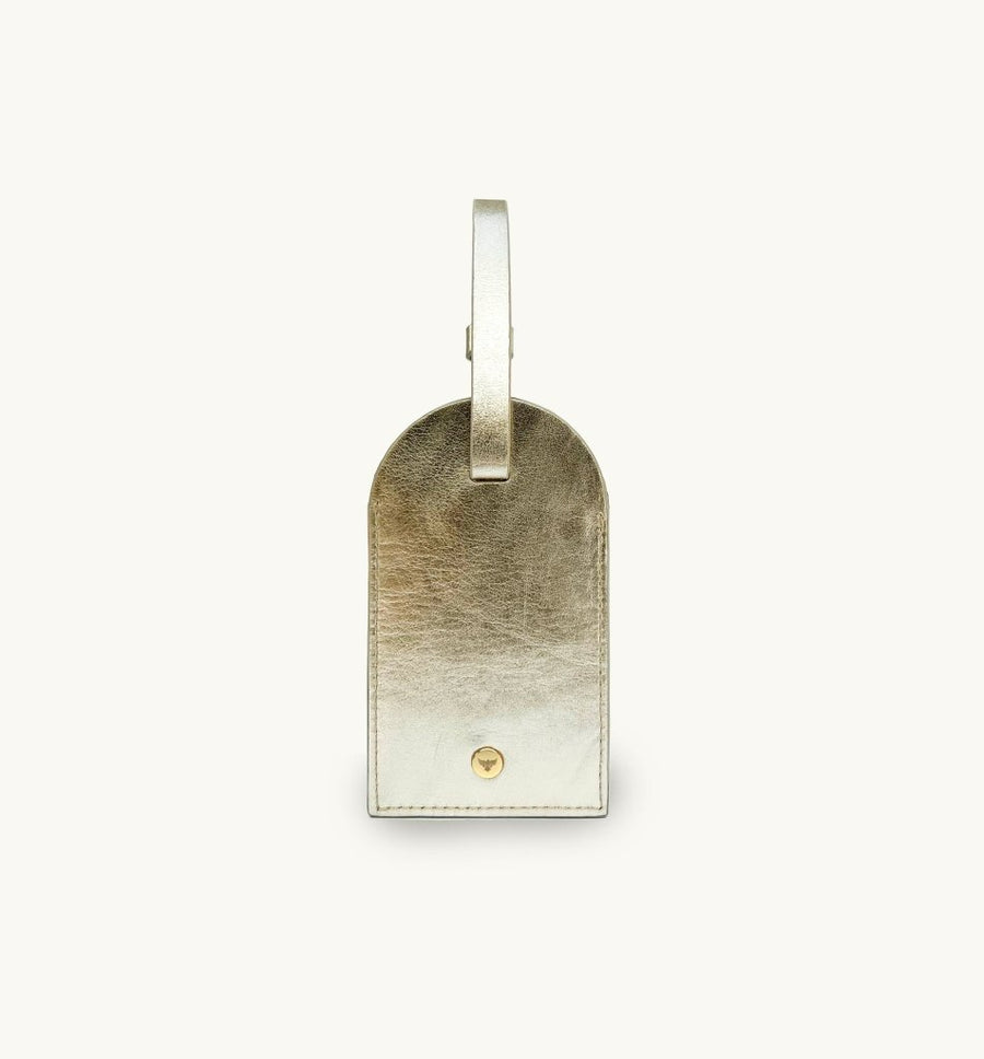 Apatchy London Gold Leather Luggage Tag - Fragrance London
