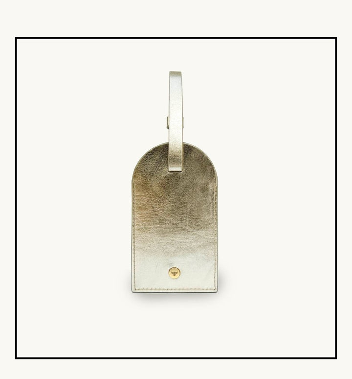 Apatchy London Gold Leather Luggage Tag - Fragrance London