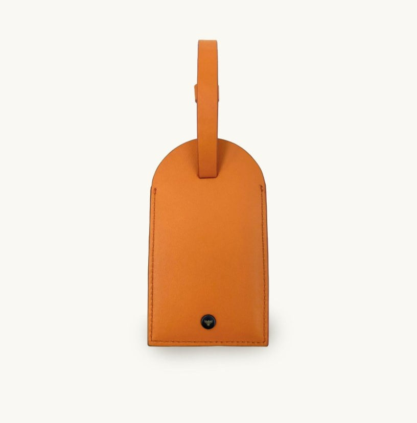 Apatchy London Orange Leather Luggage Tag - Fragrance London