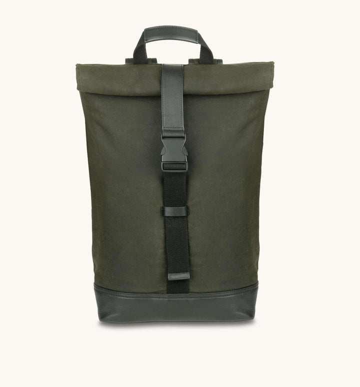 Apatchy London The Cavendish Waxed Canvas & Leather Backpack - Fragrance London