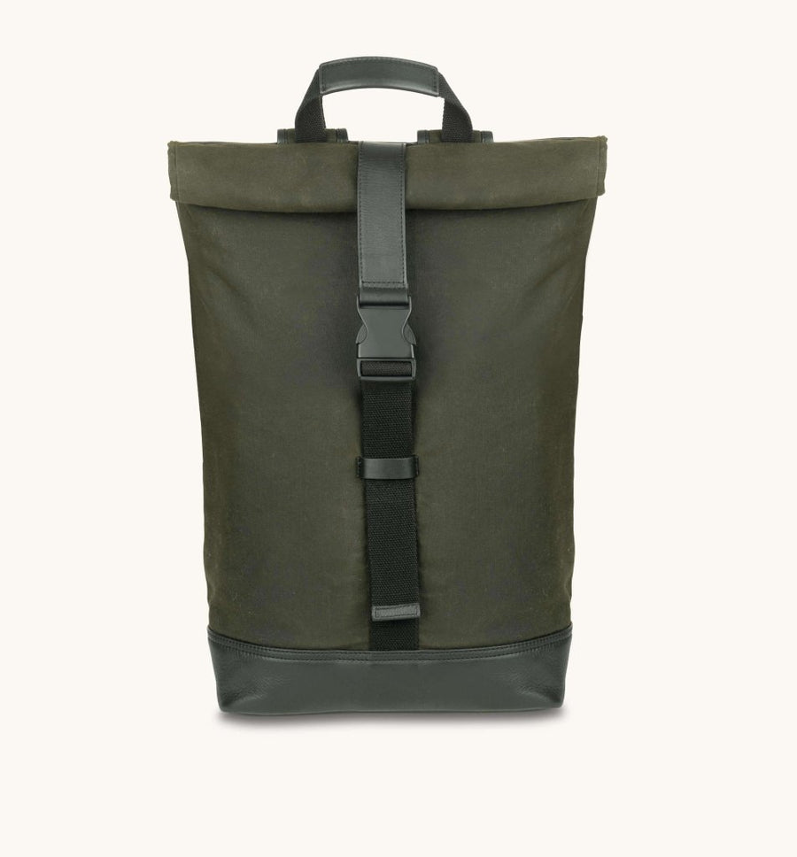 Apatchy London The Cavendish Waxed Canvas & Leather Backpack - Fragrance London