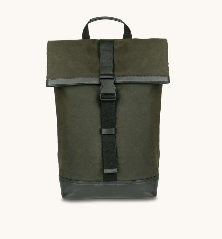 Apatchy London The Cavendish Waxed Canvas & Leather Backpack - Fragrance London