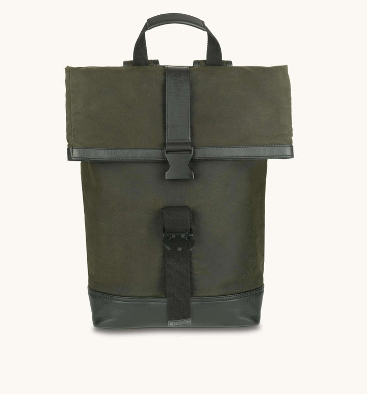 Apatchy London The Cavendish Waxed Canvas & Leather Backpack - Fragrance London