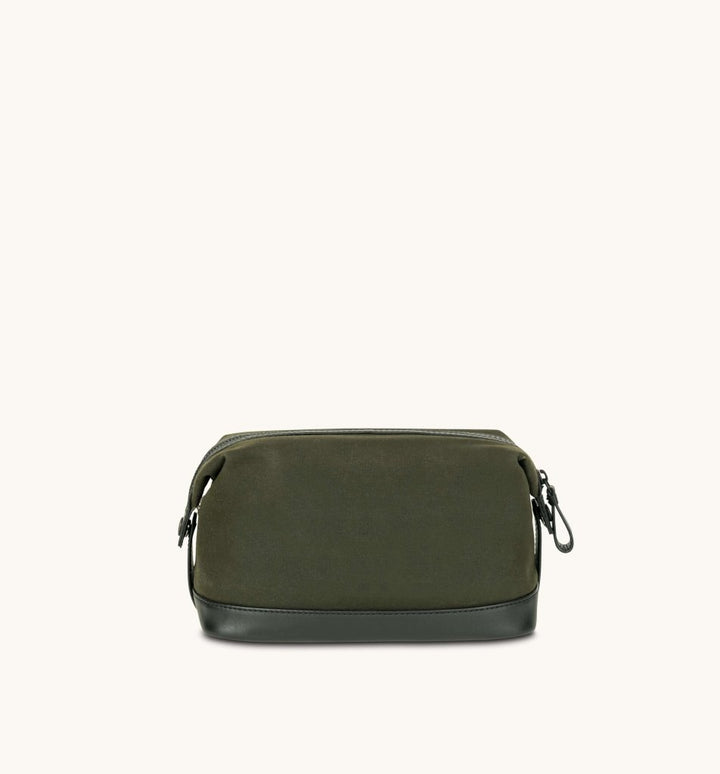 Apatchy London The Cavendish Waxed Canvas & Leather Wash Bag - Fragrance London