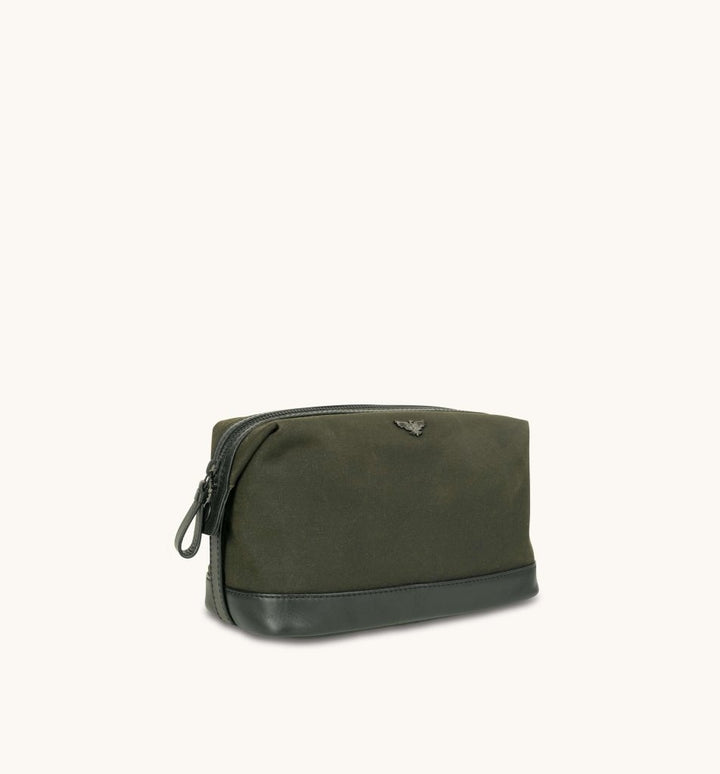Apatchy London The Cavendish Waxed Canvas & Leather Wash Bag - Fragrance London