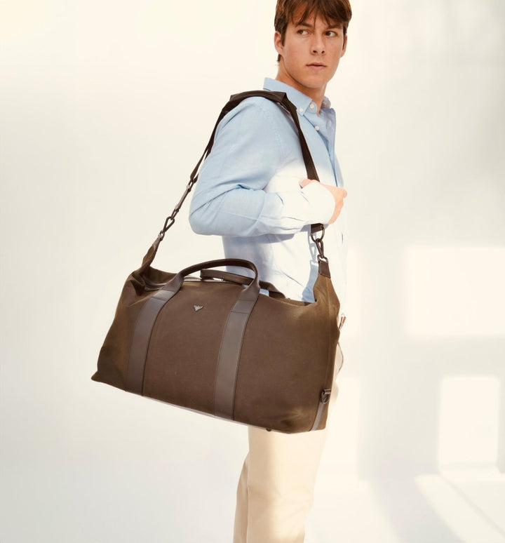 Apatchy London The Cavendish Waxed Canvas & Leather Weekender - Fragrance London