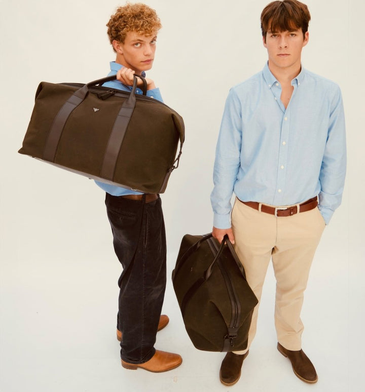 Apatchy London The Cavendish Waxed Canvas & Leather Weekender - Fragrance London