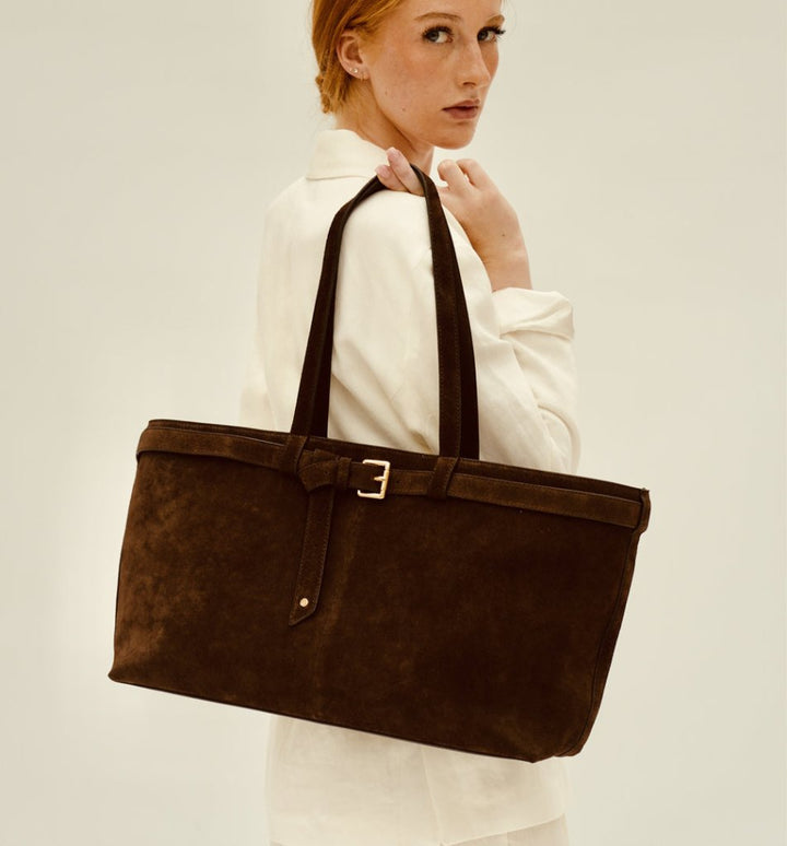 Apatchy London The East West Suede Tote Bag - Fragrance London