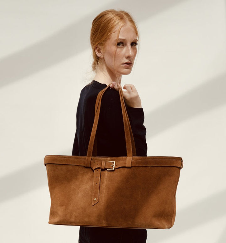 Apatchy London The East West Suede Tote Bag - Fragrance London
