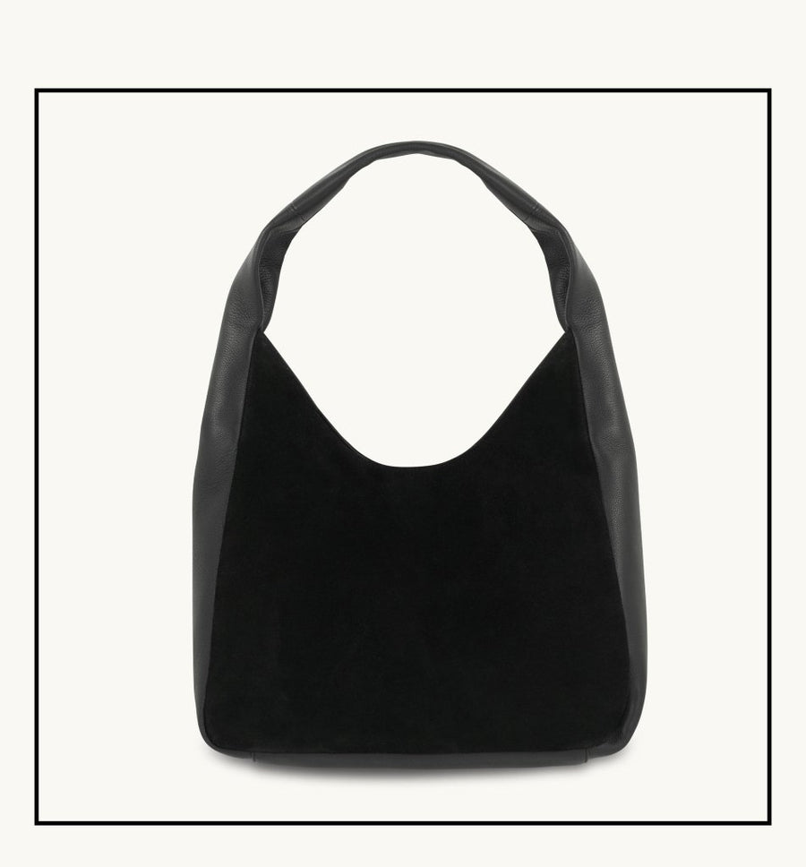 Apatchy London The Henry Leather And Suede Hobo Bag - Fragrance London