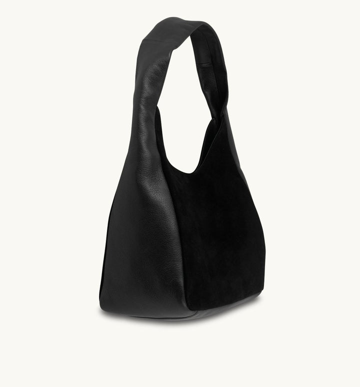 Apatchy London The Henry Leather And Suede Hobo Bag - Fragrance London