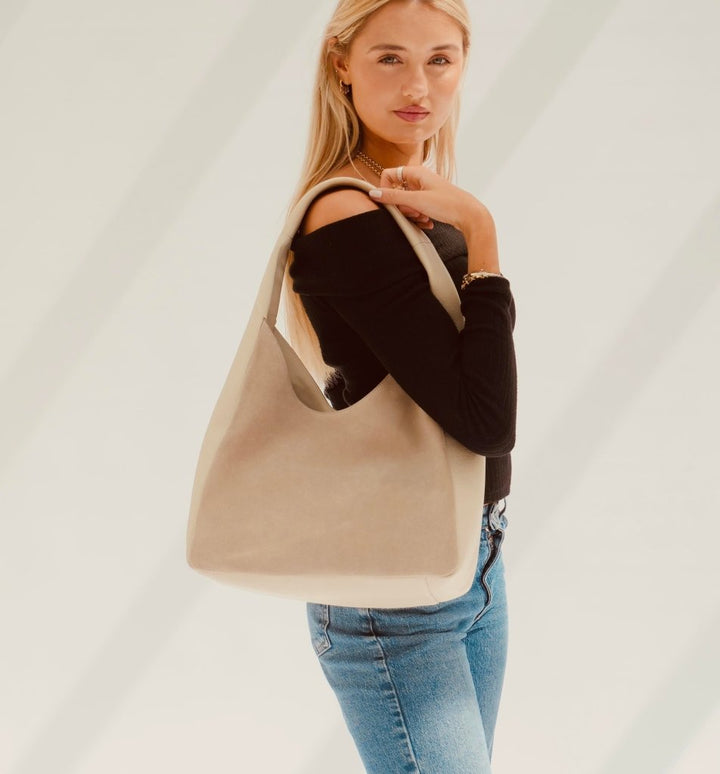 Apatchy London The Henry Leather And Suede Hobo Bag - Fragrance London