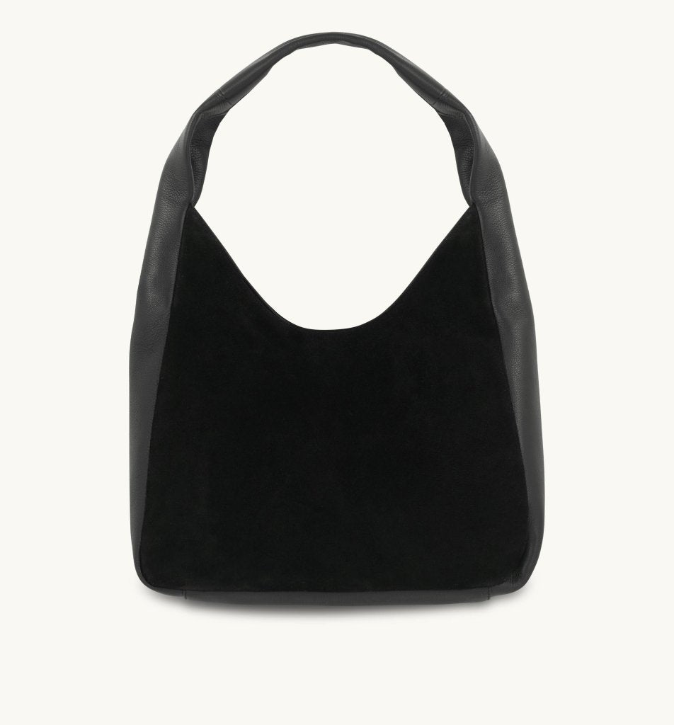 Apatchy London The Henry Leather And Suede Hobo Bag - Fragrance London