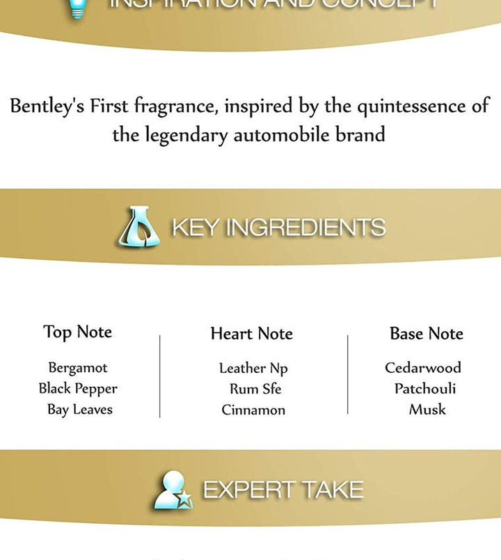 Bentley For Men Eau de Toilette Spray 100ml - Fragrance London