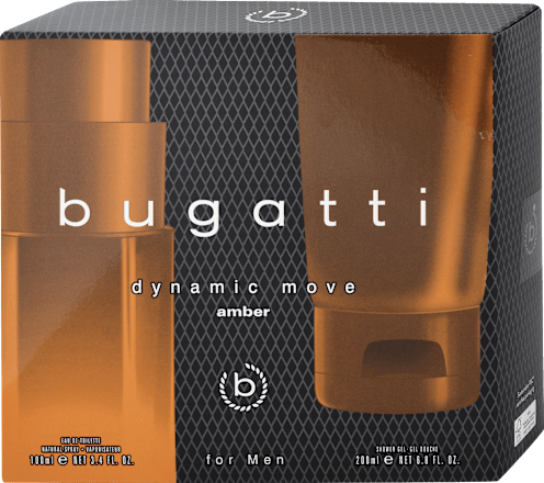 Bugatti Dynamic Move Amber For Men Gift Set (Eau De Toilette Spray 100ml + Shower Gel 200ml) - Fragrance London