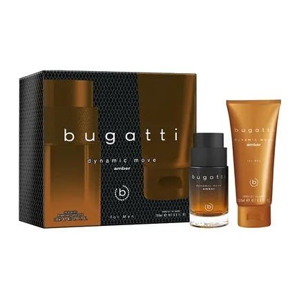 Bugatti Dynamic Move Amber For Men Gift Set (Eau De Toilette Spray 100ml + Shower Gel 200ml) - Fragrance London
