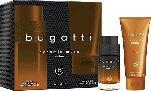 Bugatti Dynamic Move Amber For Men Gift Set (Eau De Toilette Spray 100ml + Shower Gel 200ml) - Fragrance London