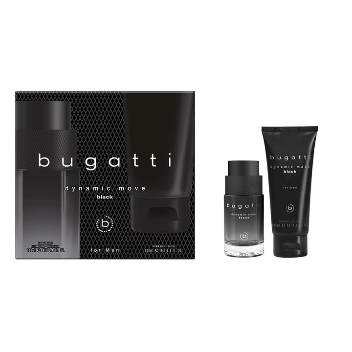 Bugatti Dynamic Move Black For Men Gift Set (Eau De Toilette Spray 100ml + Shower Gel 200ml) - Fragrance London