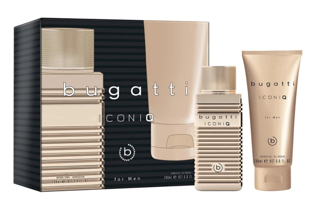 Bugatti Iconiq Gold For Men Gift Set (Eau De Toilette Spray 100ml + Shower Gel 200ml) - Fragrance London