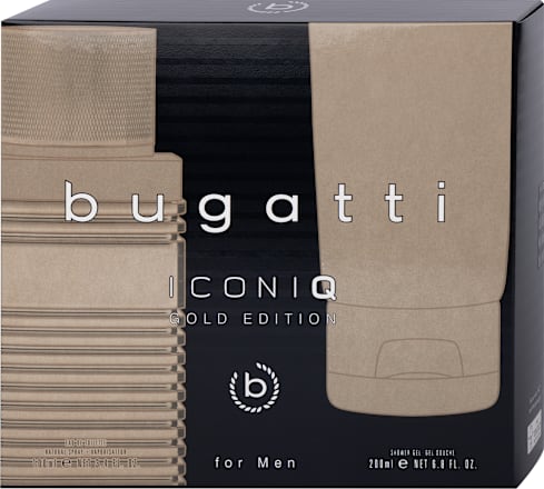 Bugatti Iconiq Gold For Men Gift Set (Eau De Toilette Spray 100ml + Shower Gel 200ml) - Fragrance London