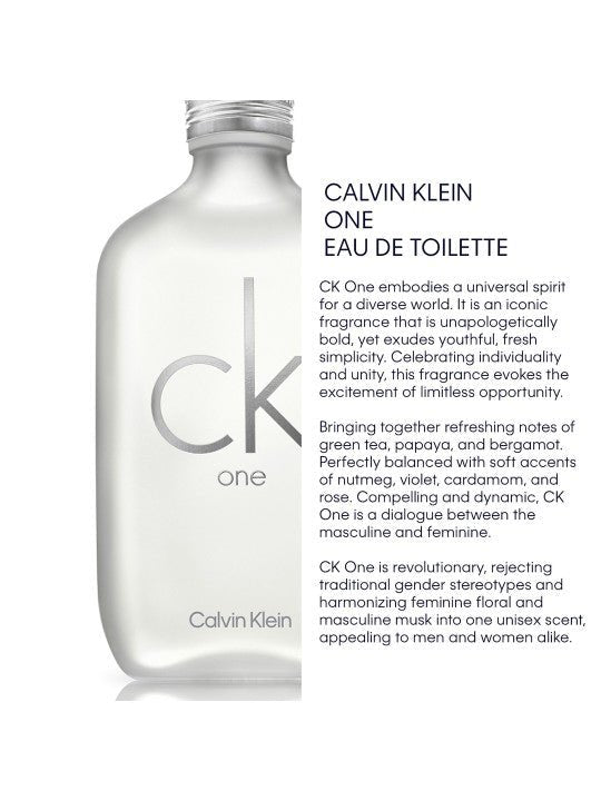 Calvin Klein Ck One Eau De Toilette Spray 100ml - Fragrance London
