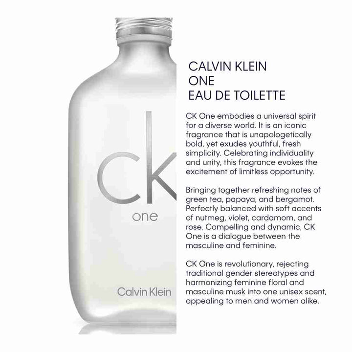 Calvin Klein CK One Eau De Toilette Spray 50ml - Fragrance London