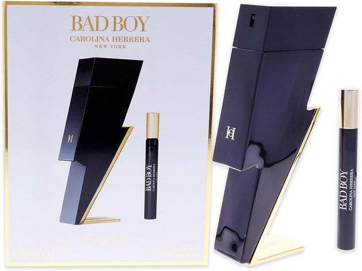 Carolina Herrera Bad Boy Gift Set (Eau De Toilette Spray 100ml + Eau De Toilette Spray 10ml) - Fragrance London