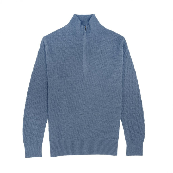 Cashmere Polo Club Atlas Men’s Half Zip Neck Jumper - 100% Cashmere - Fragrance London