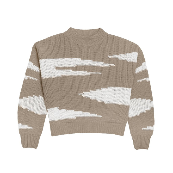 Cashmere Polo Club Zuri Ladies Round Neck Pullover Intarsia Knit - 100% Cashmere - Fragrance London