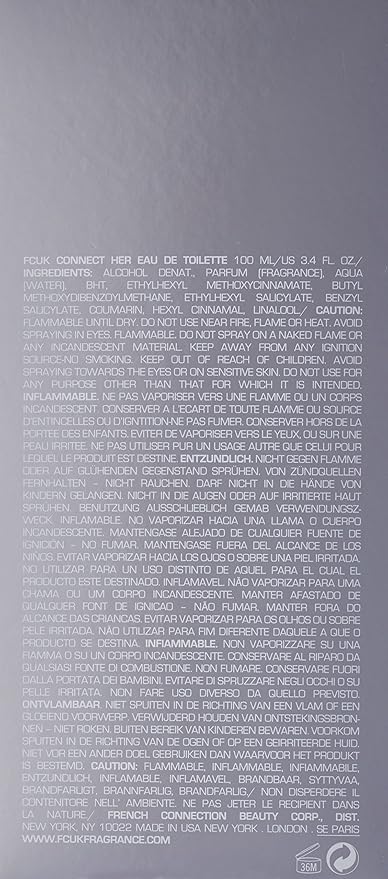 Fcuk Connect Eau De Toilette Spray for womens 100ml - Fragrance London