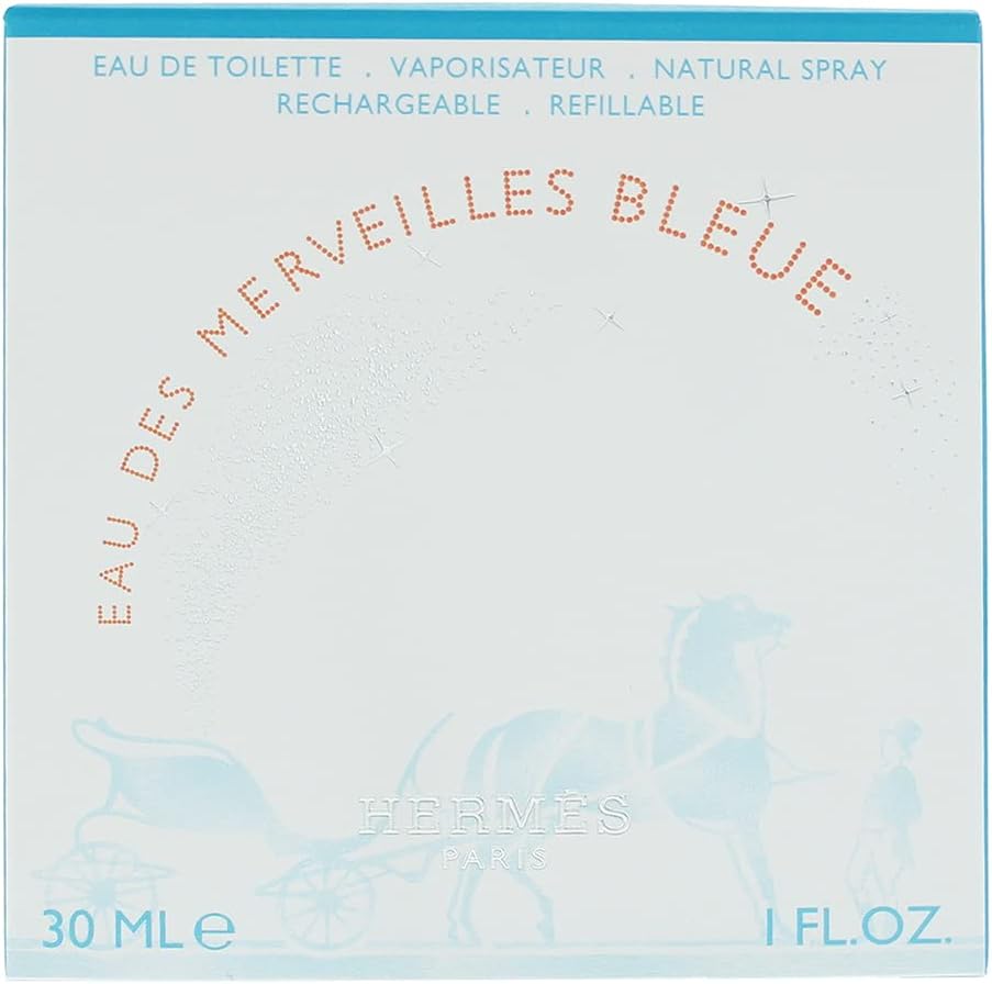 Hermes Eau des Merveilles Bleue Eau De Toilette Spray Refillable 30ml - Fragrance London
