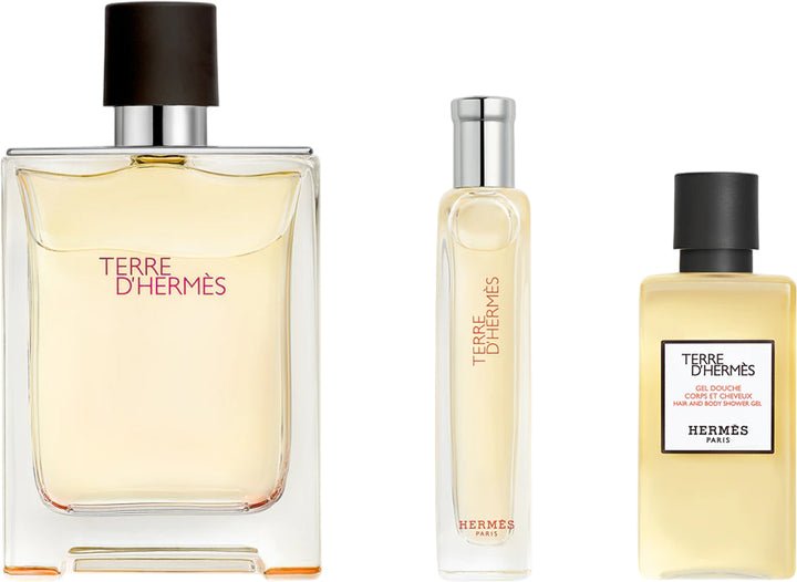 Hermès Terre d’Hermès Gift Set (Eau De Toilette 100ml + Eau De Toilette 15ml + Shower Gel 40ml) - Fragrance London