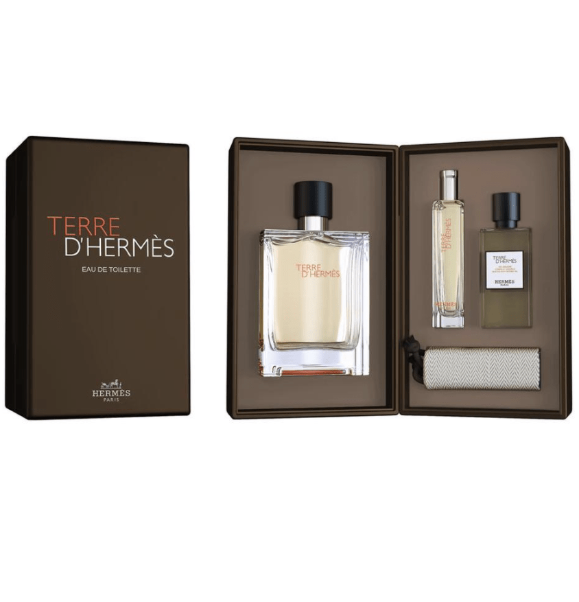 Hermès Terre d’Hermès Gift Set (Eau De Toilette 100ml + Eau De Toilette 15ml + Shower Gel 40ml) - Fragrance London