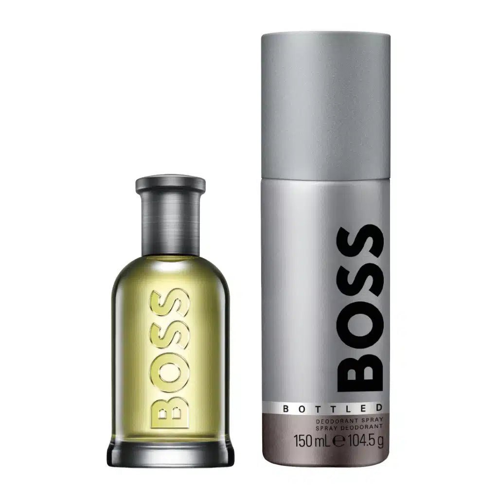Hugo Boss Bottled Gift Set (Eau De Toilette 50ml + Deodorant Spray 150ml) - Fragrance London