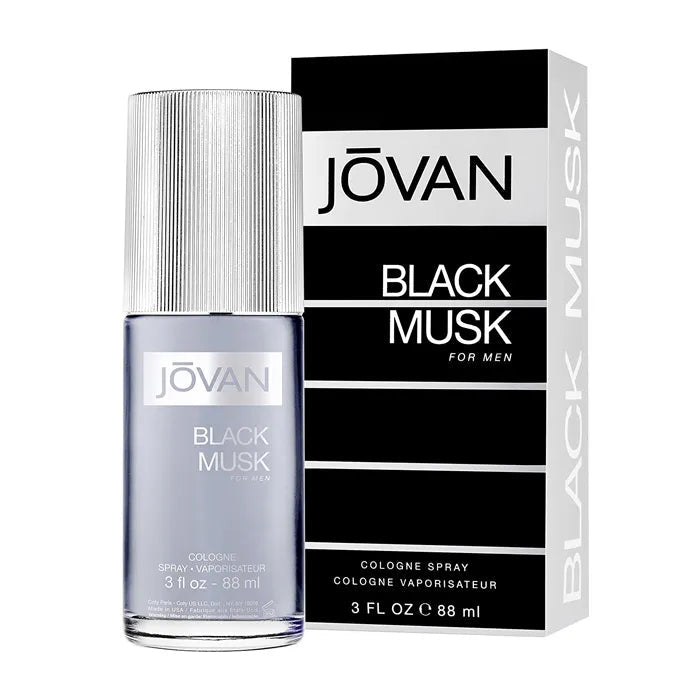 Jovan Black Musk Cologne Spray 88ml - Fragrance London