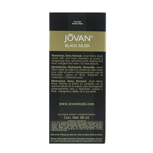 Jovan Black Musk for Women Cologne Spray 96ml - Fragrance London
