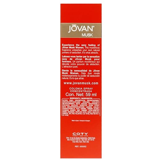 Jovan Musk For Women Eau de Cologne Spray 59ml - Fragrance London