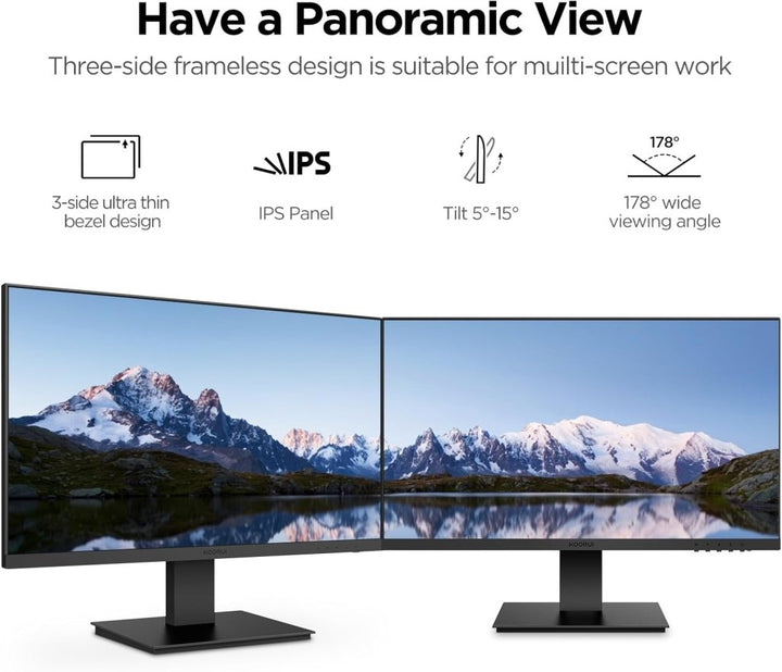 KOORUI 24" FHD Monitor 75Hz Ultra - Slim Bezel VESA Mount – 24N1 - Fragrance London