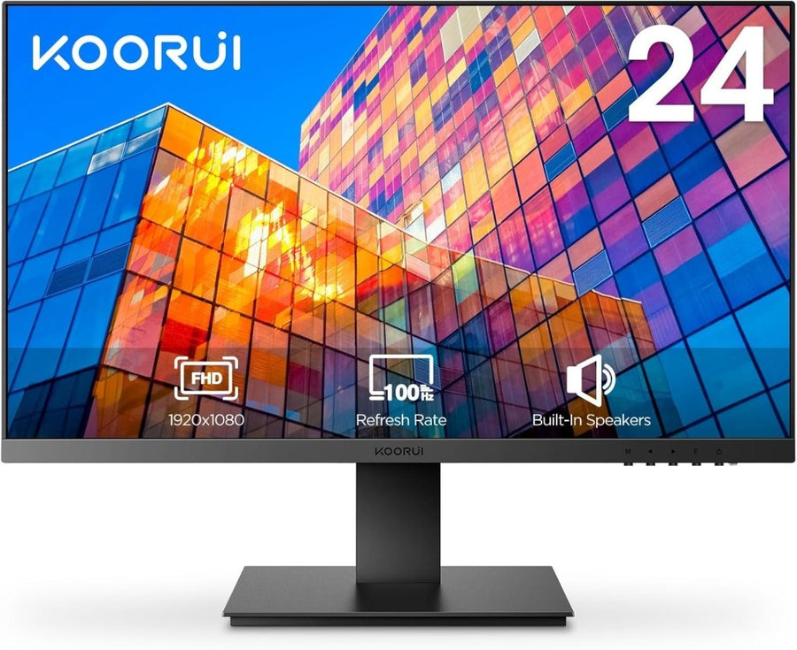 KOORUI 24 Inch FHD Monitor 100Hz with Built - in Speakers HDMI/VGA – P01 - Fragrance London