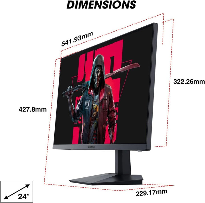 KOORUI 24 Inch Gaming Monitor 165Hz FHD IPS 1ms Adaptive Sync – 24E3 - Fragrance London