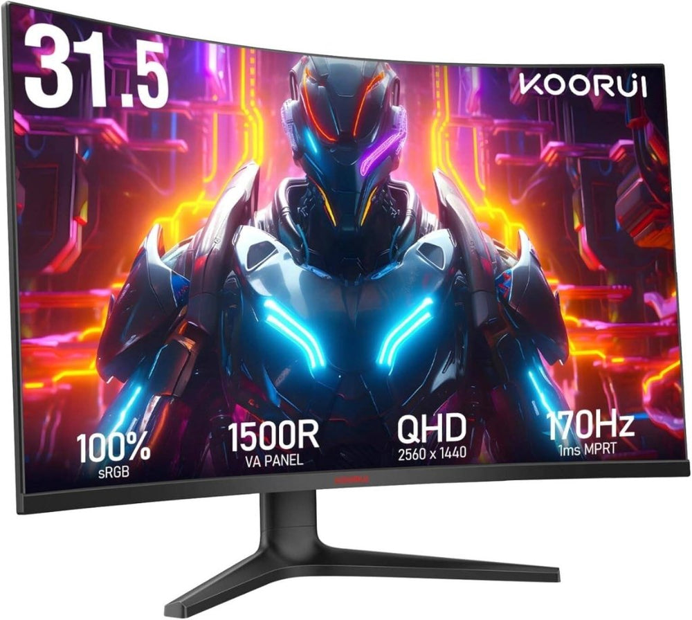 KOORUI 32" Curved Gaming Monitor QHD 170Hz VA 1500R – 32E6QC - Fragrance London