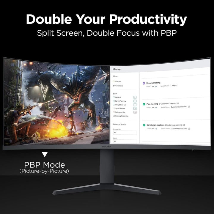 KOORUI 34" UltraWide Curved Gaming Monitor WQHD 165Hz – 34E6UC - Fragrance London