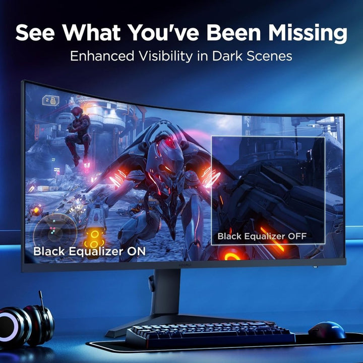 KOORUI 34" UltraWide Curved Gaming Monitor WQHD 165Hz – 34E6UC - Fragrance London