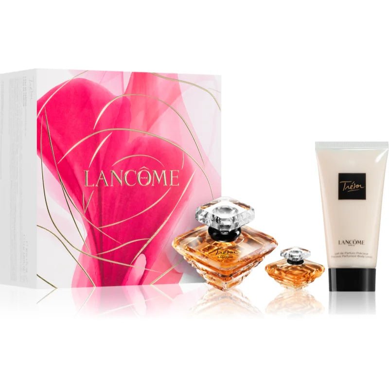 Lancome Tresor Gift Set (Eau De Parfum Spray 30ml + Body Lotion 50ml + Mini 7.5ml) - Fragrance London