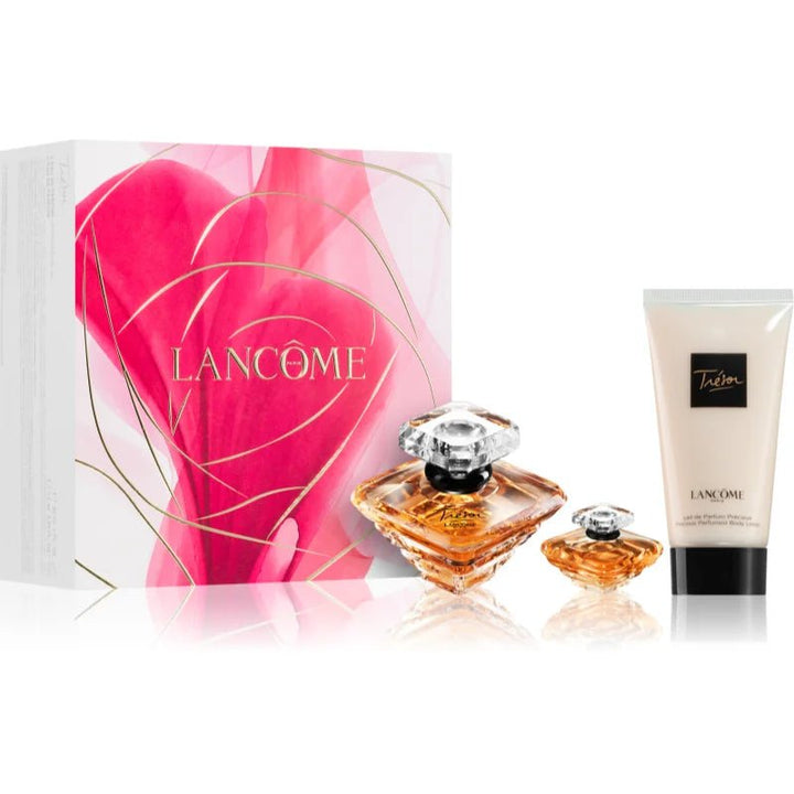 Lancome Tresor Gift Set (Eau De Parfum Spray 30ml + Body Lotion 50ml + Mini 7.5ml) - Fragrance London