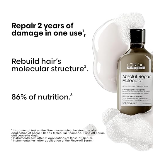 L'Oreal Professionnel Serie Expert Absolut Repair Molecular Shampoo 300ml - Fragrance London