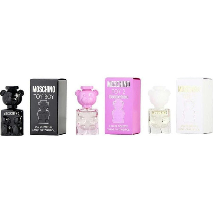 Moschino Toy Mini Trio Gift Set (2 x Eau De Parfum Spray 5ml + 1 x Eau De Toilette Spray 5ml) - Fragrance London